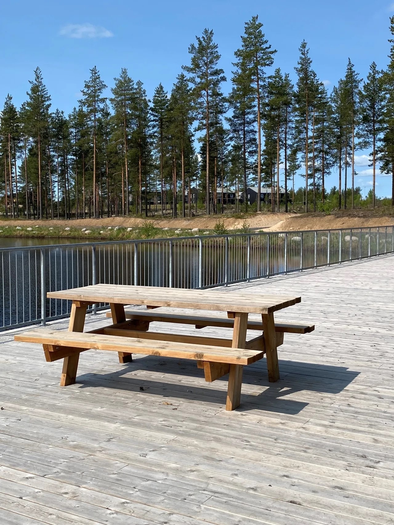 Gangbru ved badedam Galleribilde