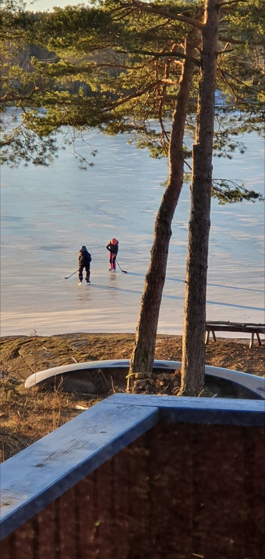 Selgers private foto "Ishockey på Vansjø om vinteren" Galleribilde