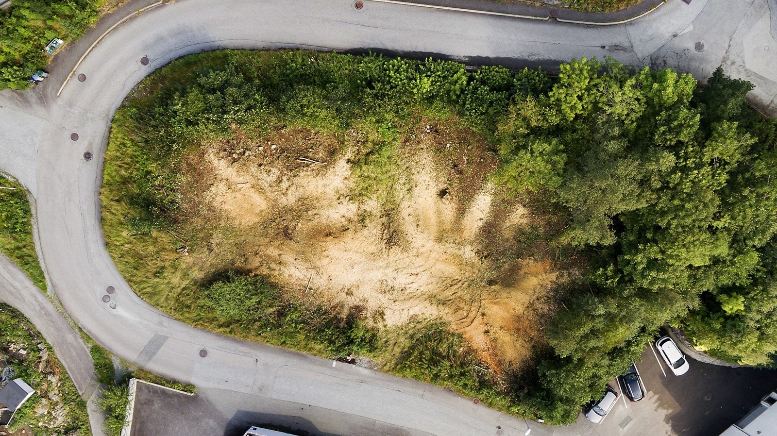 Oversiktsbilde med omtrentlig innjustert nord-sør-orientering Galleribilde