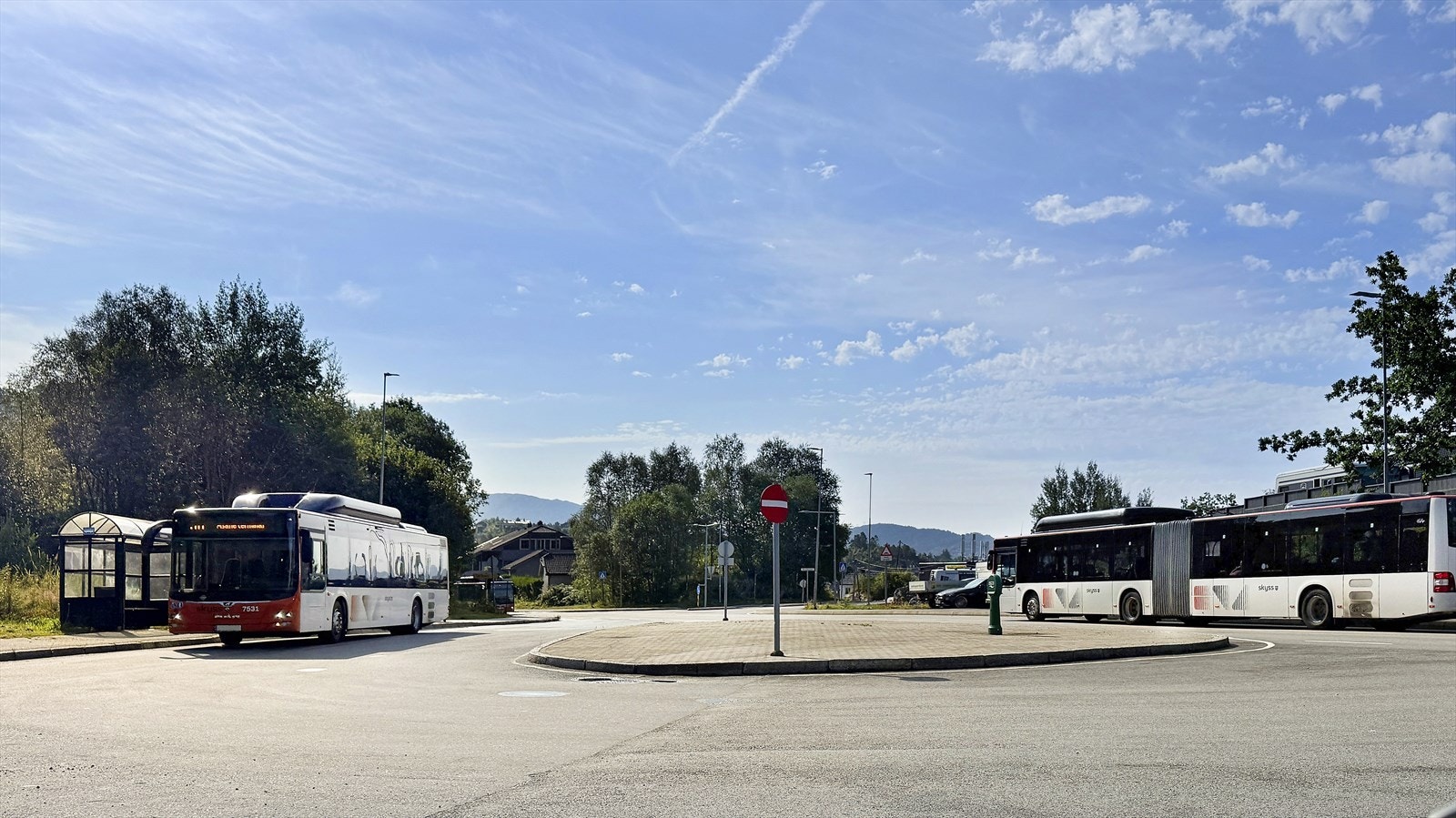 Busstopp i Viddalen med linje til Tertnes Galleribilde