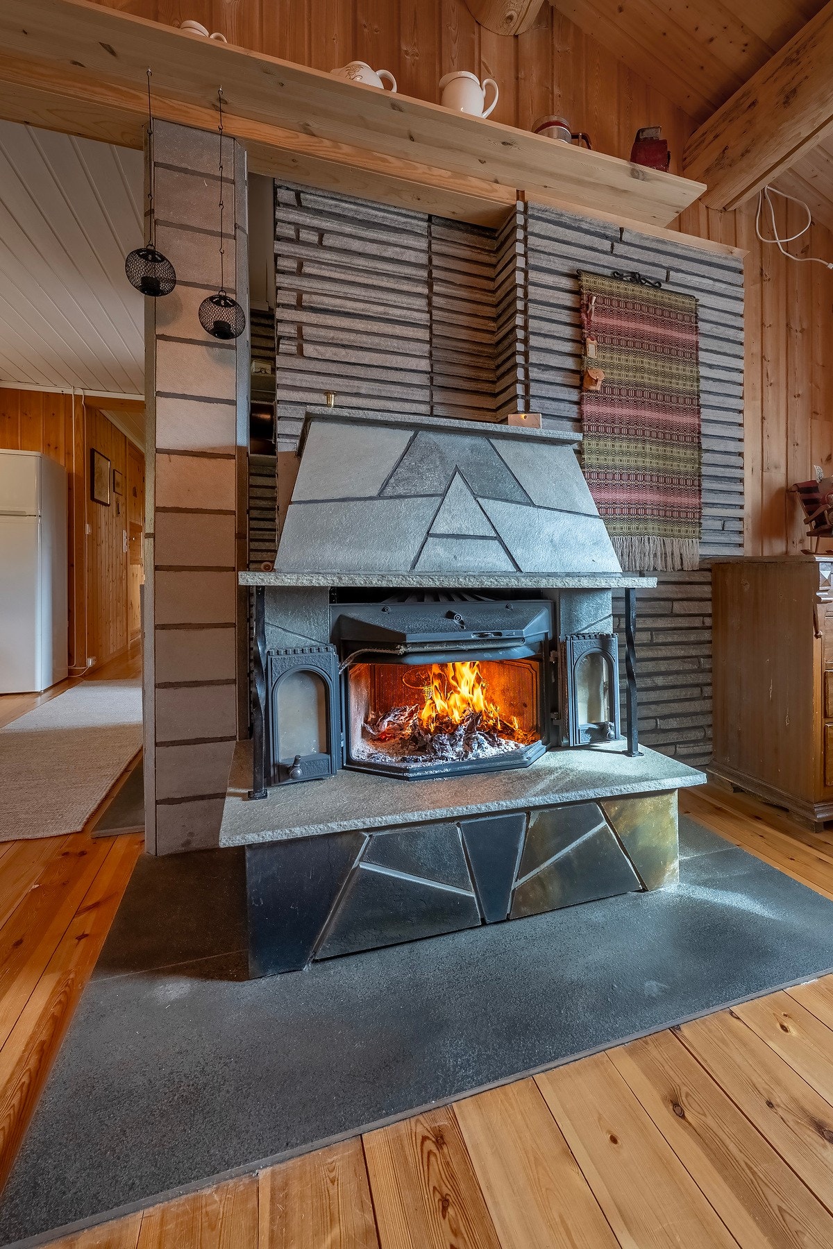 Innredet vedovn som har fått tilstandsgrad 1 (TG1). Galleribilde