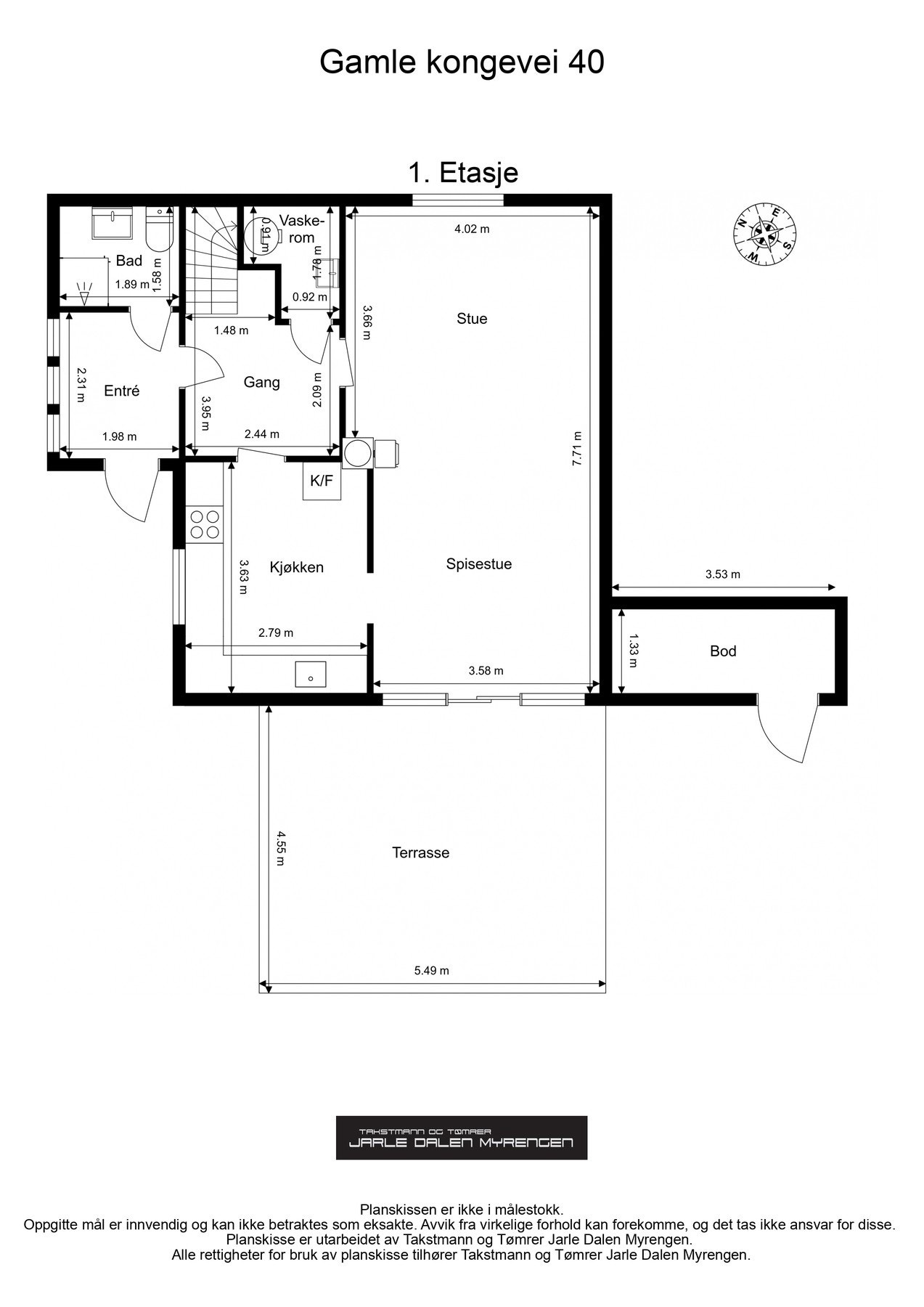 Plantegning 1.etg Galleribilde