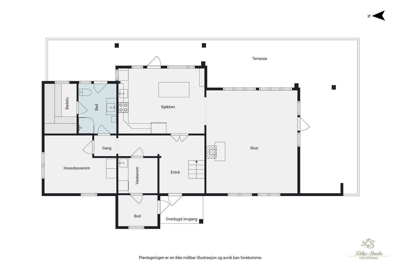 Plantegning 1. etasje. Galleribilde