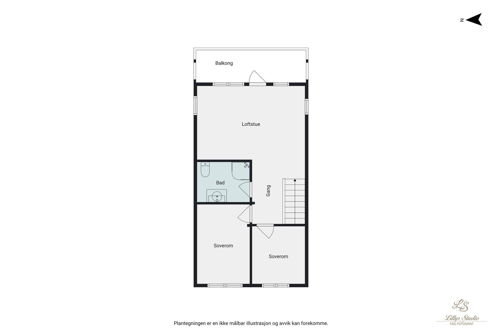 Plantegning loft. Galleribilde