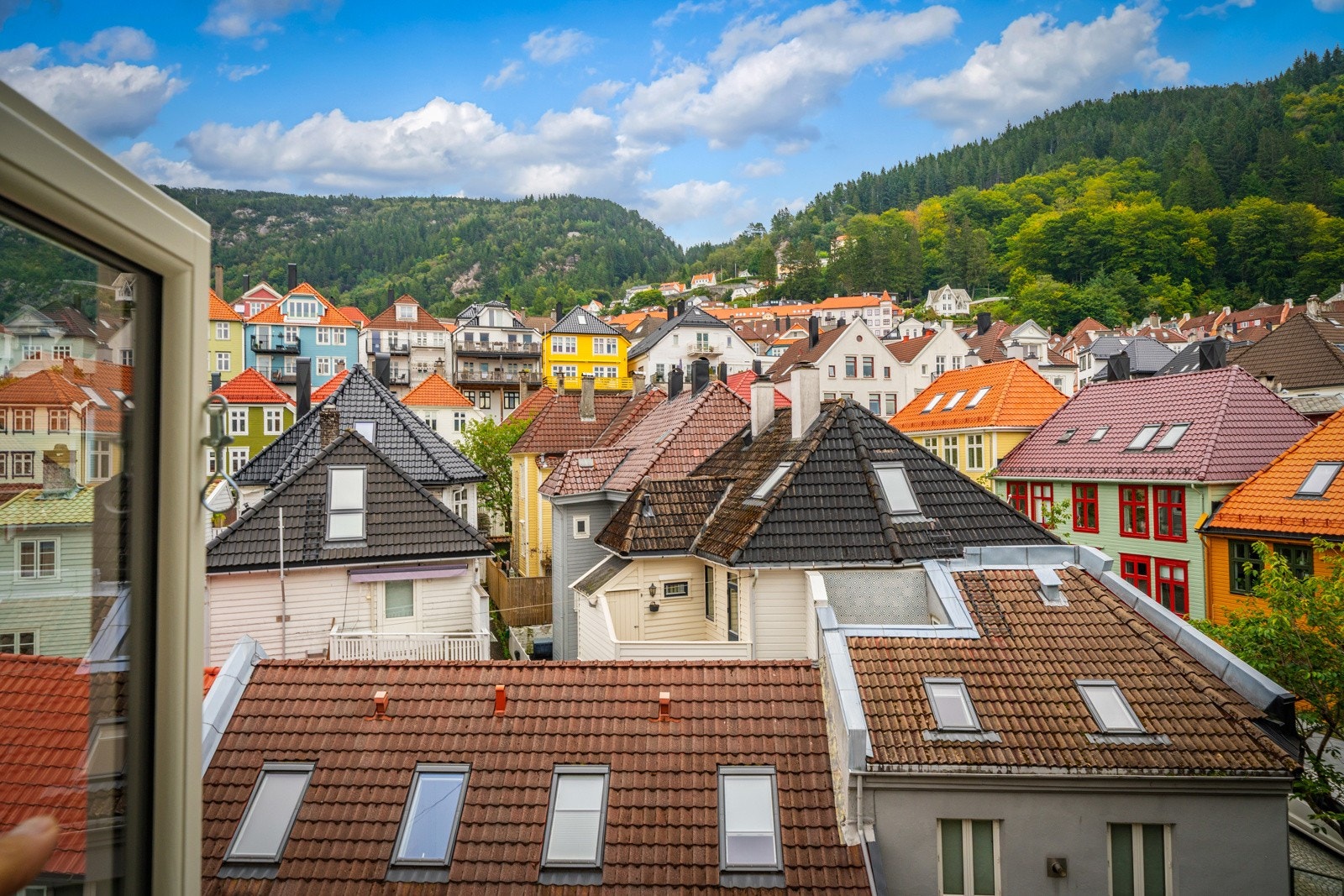 Bilde tatt fra stuevindu Galleribilde