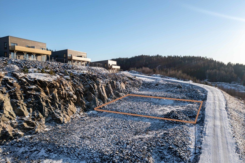 Omtrentlig omriss av tomtestørrelse. Galleribilde