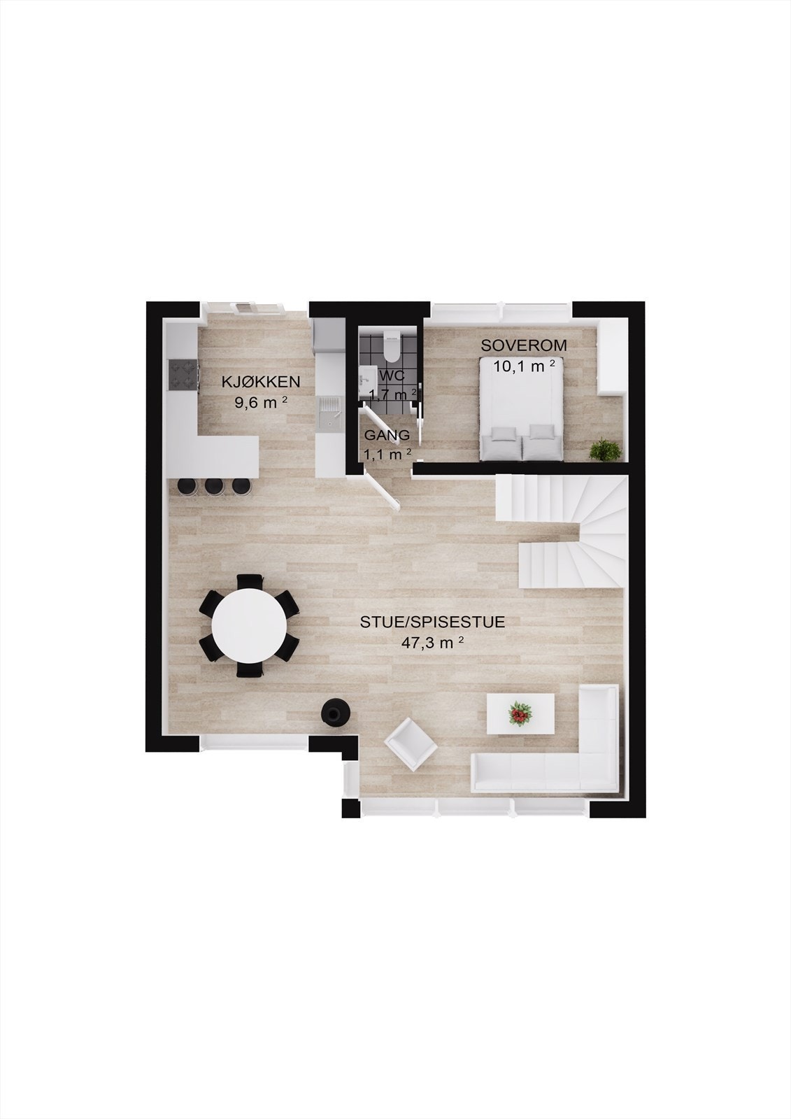 Plantegning Hovedetasje. Galleribilde