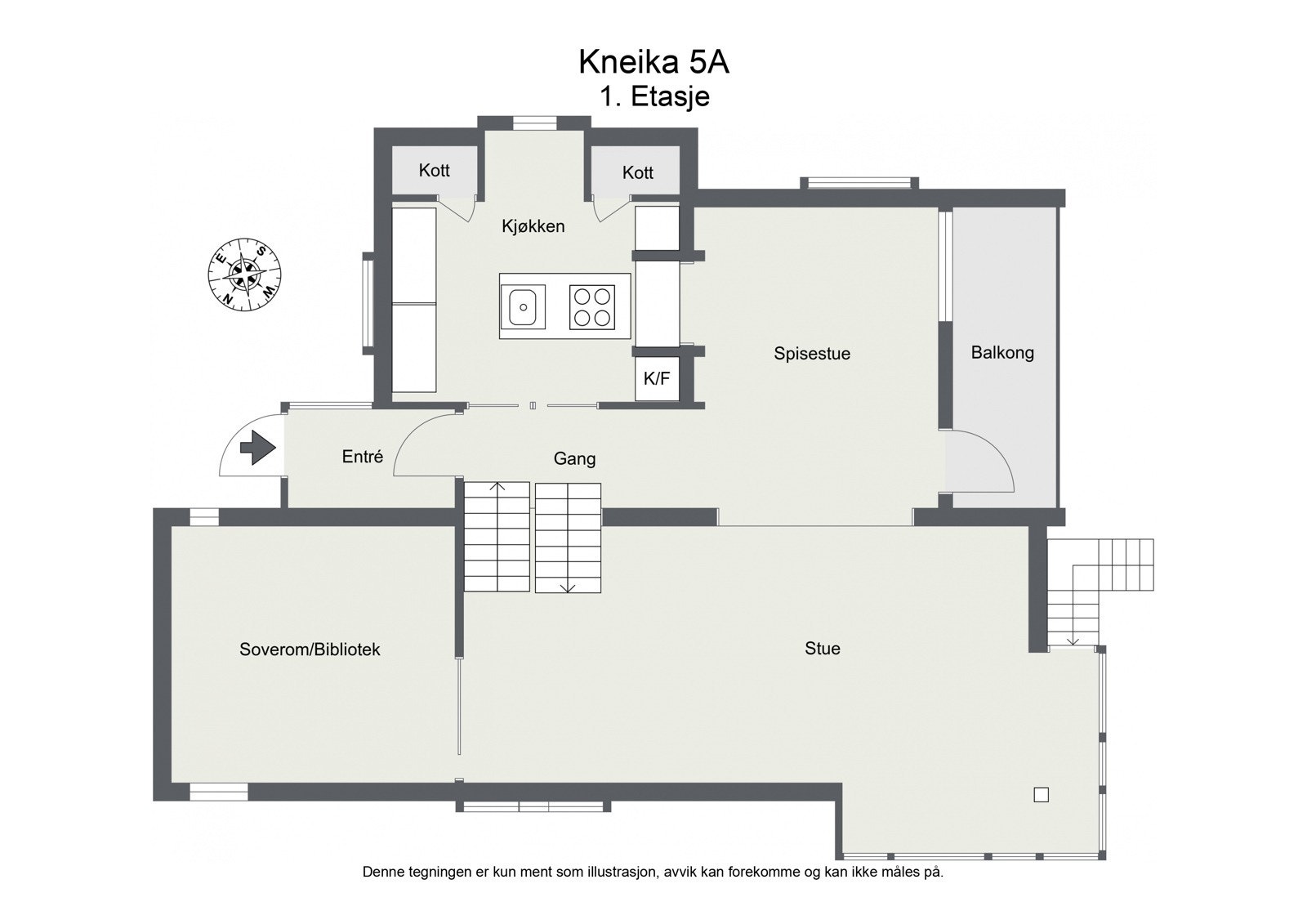 Plantegning 1. etasje Galleribilde