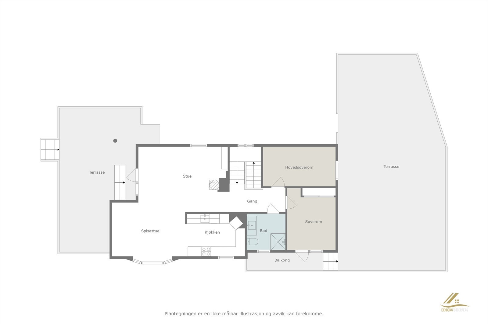 Plantegning hovedetasje Galleribilde