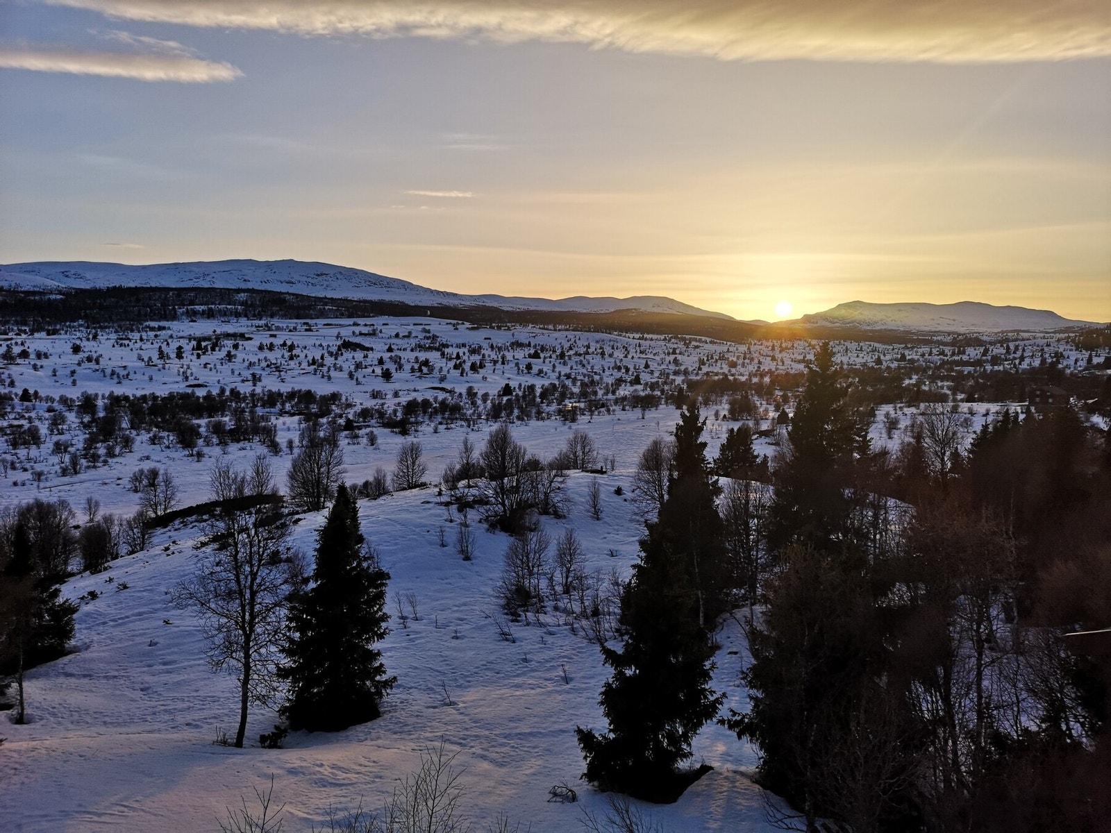 Selgers private bilde. Solnedgang Galleribilde