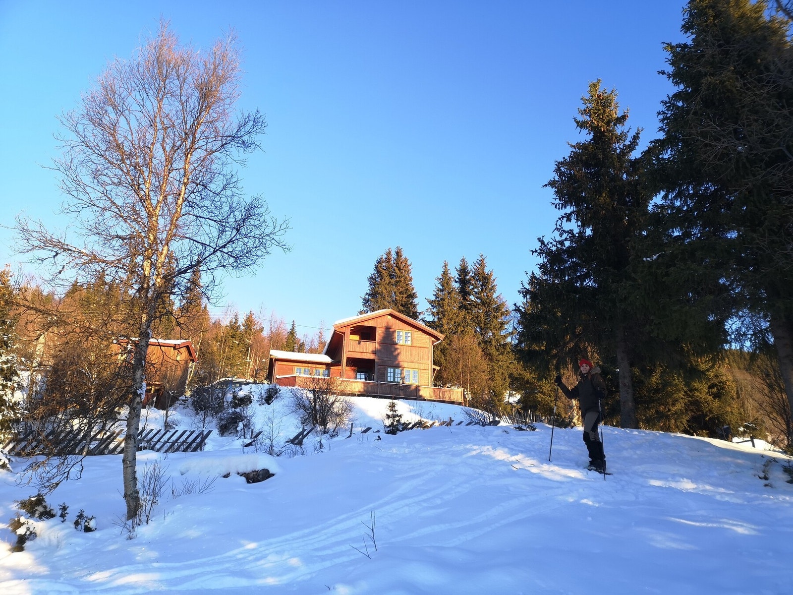 Selgers private bilde. Vinter på hytta Galleribilde