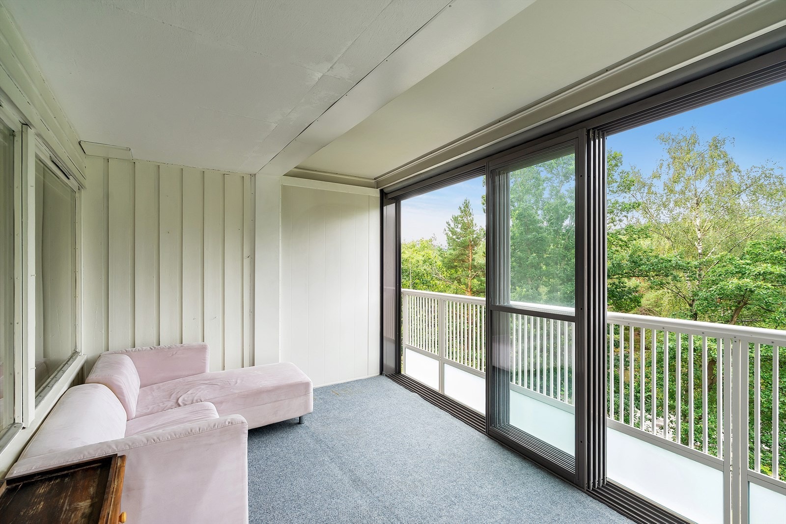 Stor inneglasset balkong Galleribilde