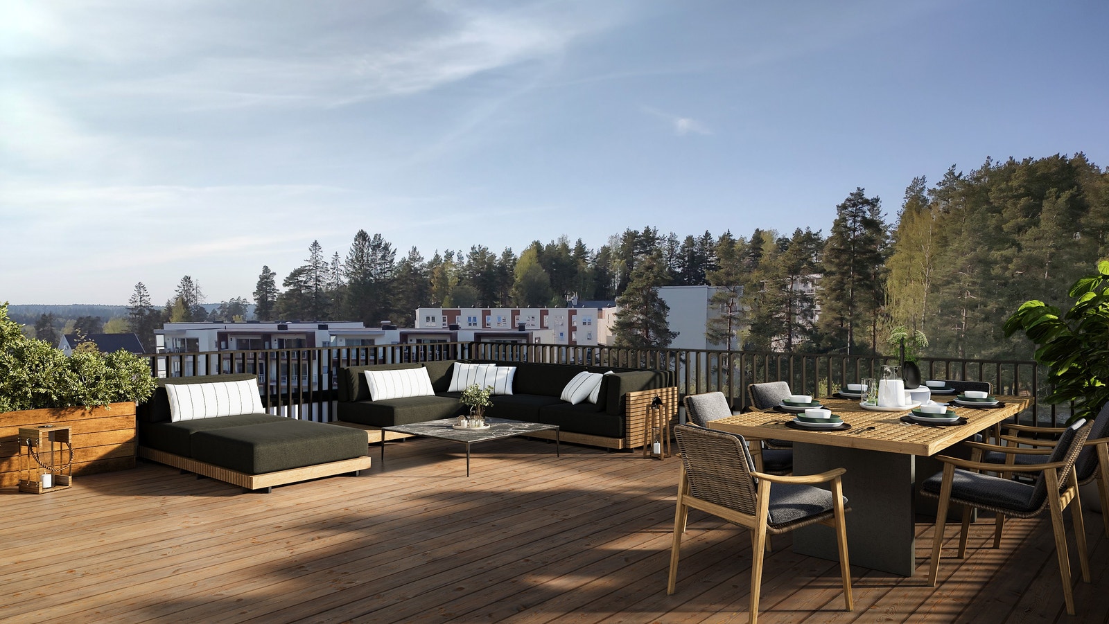 (Illustrasjonsfoto - utsikt fra terrasse). Galleribilde