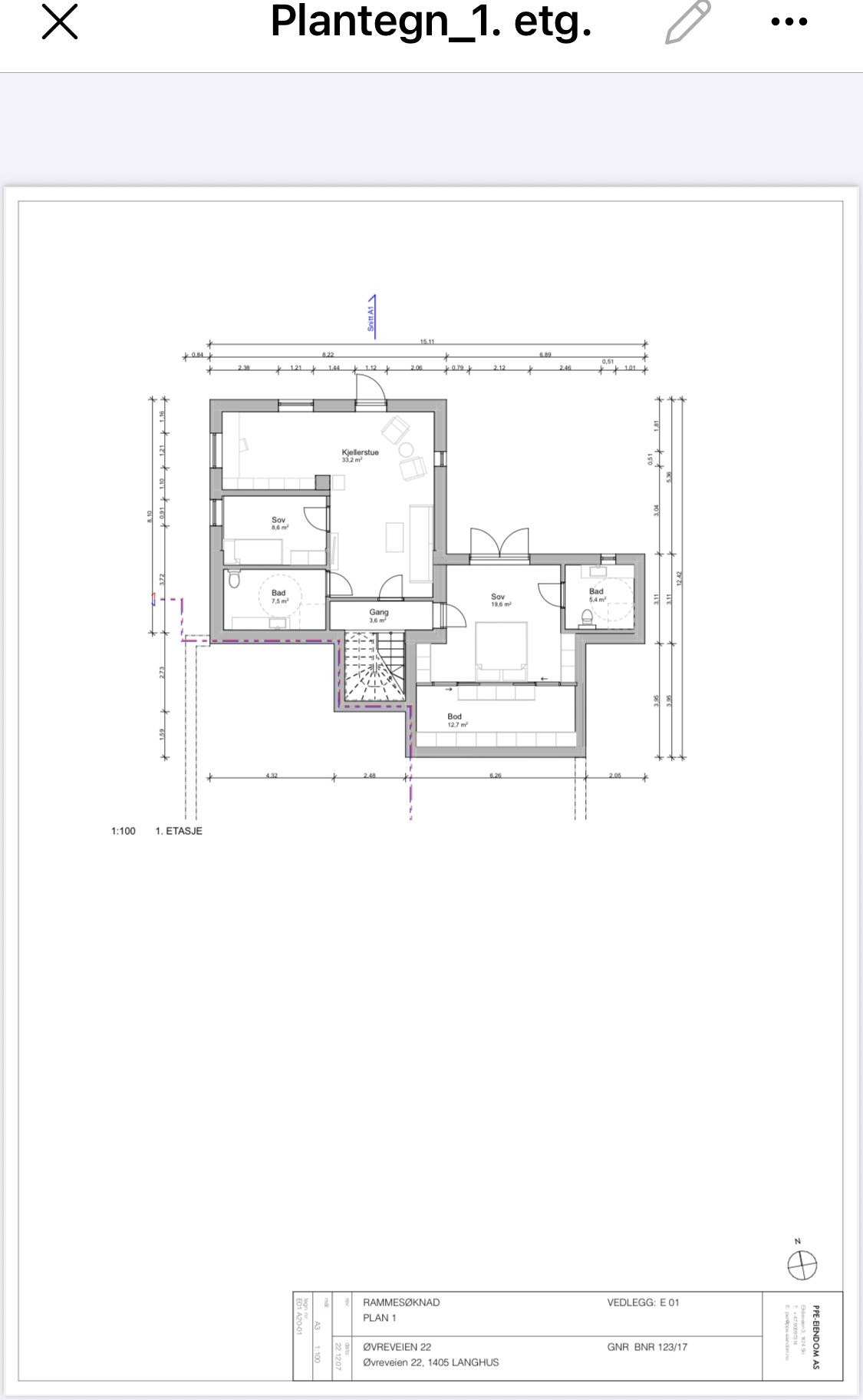 Plan - se pdf vedlegg for bedre kvalitet på bildet Galleribilde