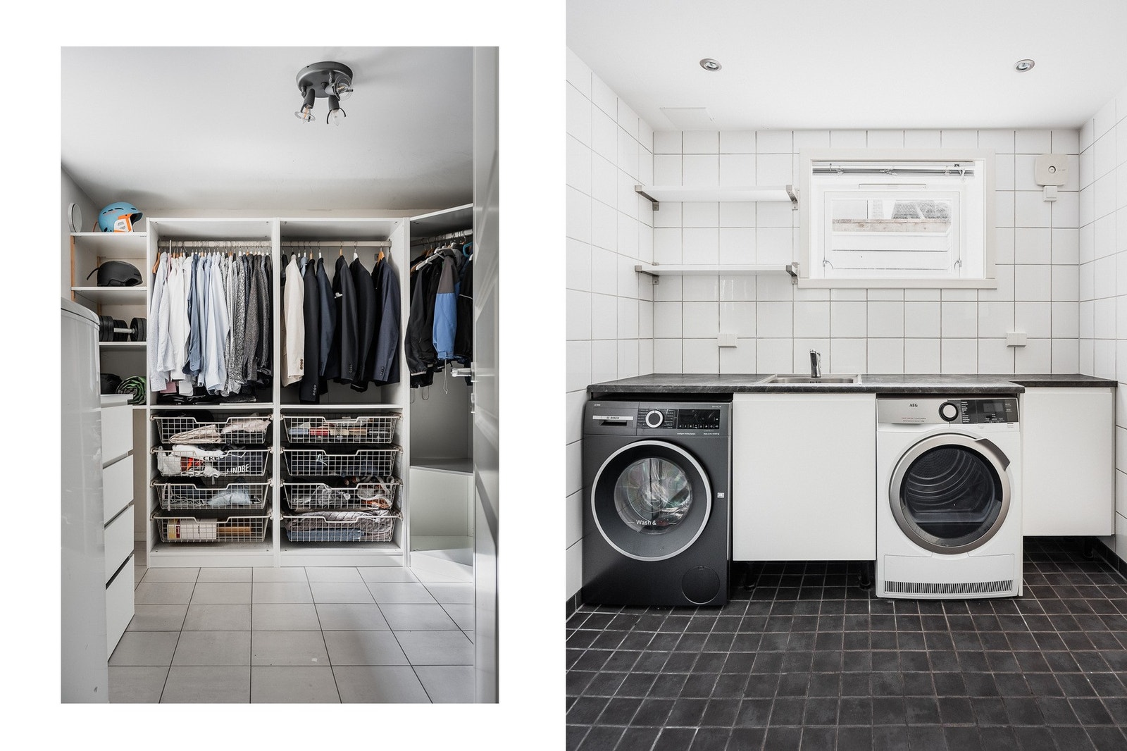 Det er varmekabler i gulvet og avtrekksvifte. Praktisk walk-in closet/bod i tilknytning til bad. Galleribilde