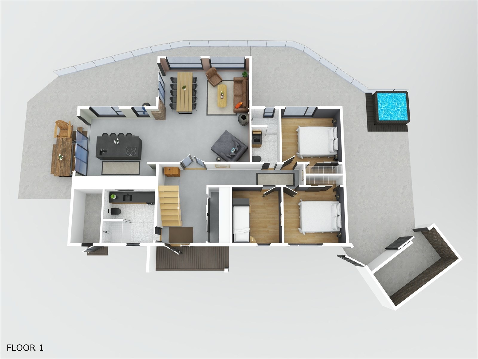 Plantegning - 1 etg Galleribilde