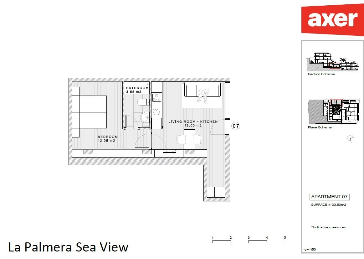 Leilighet 7 - effektiv planløsning og med beliggenhet rett ved bassengområdet Galleribilde