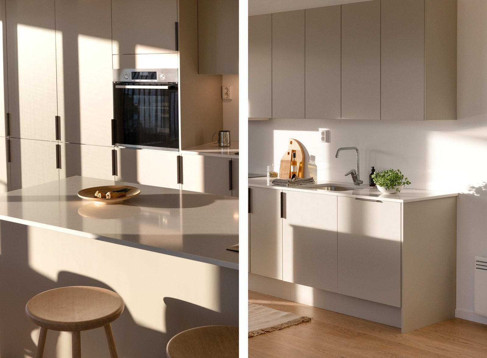 Øyen kan brukes praktisk i matlaging eller generelt for å gi et mer sosialt kjøkken. Galleribilde