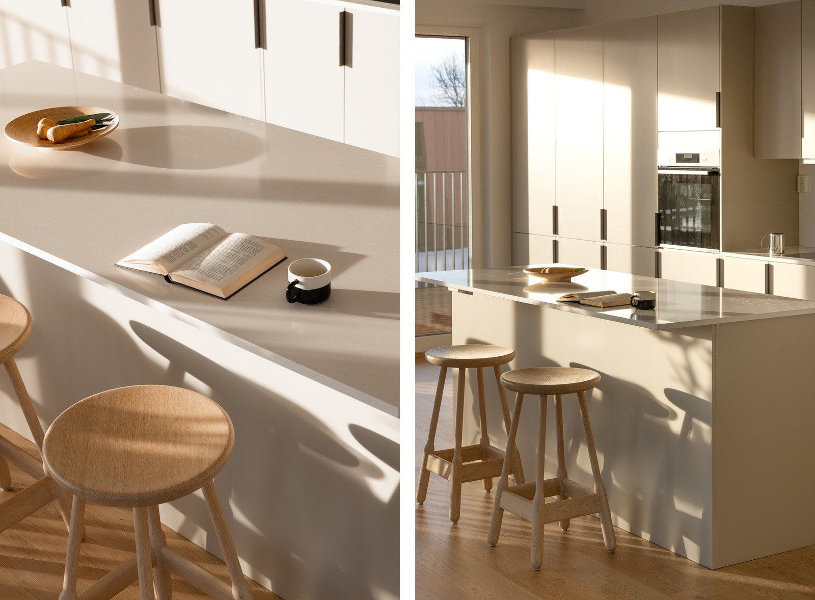 Kjøkkenet har integrerte hvitevarer fra Bosh bestående av fullt kjølelskap, full fryser, oppvaskmaskin, stekeovn og ventilator. Galleribilde