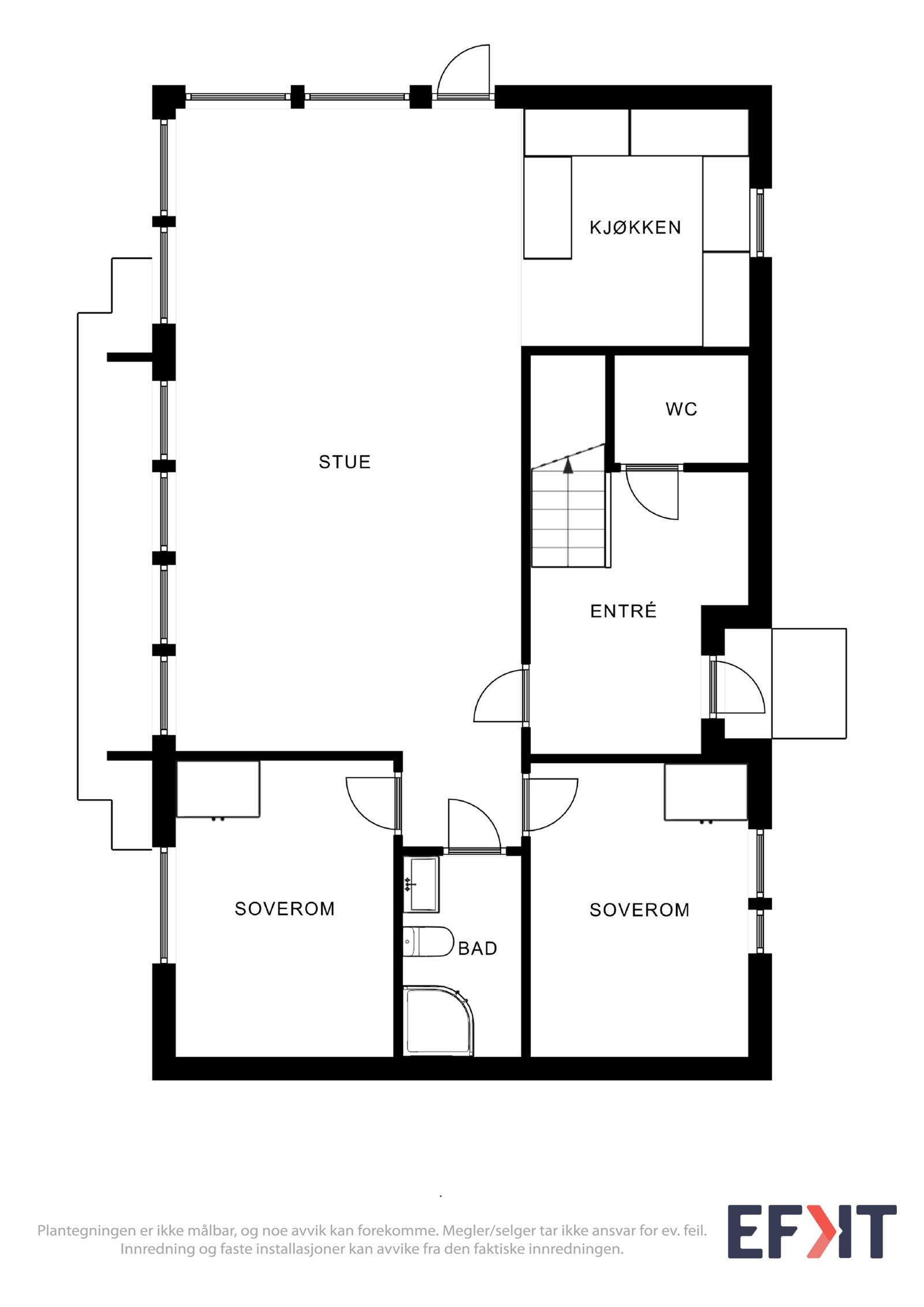 Plantegning 1. etasje Galleribilde