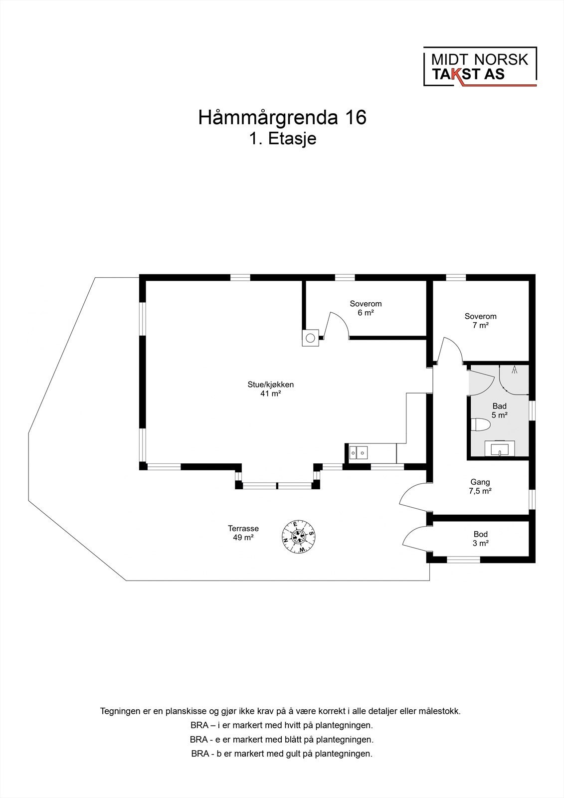 Planskisse hytte Galleribilde