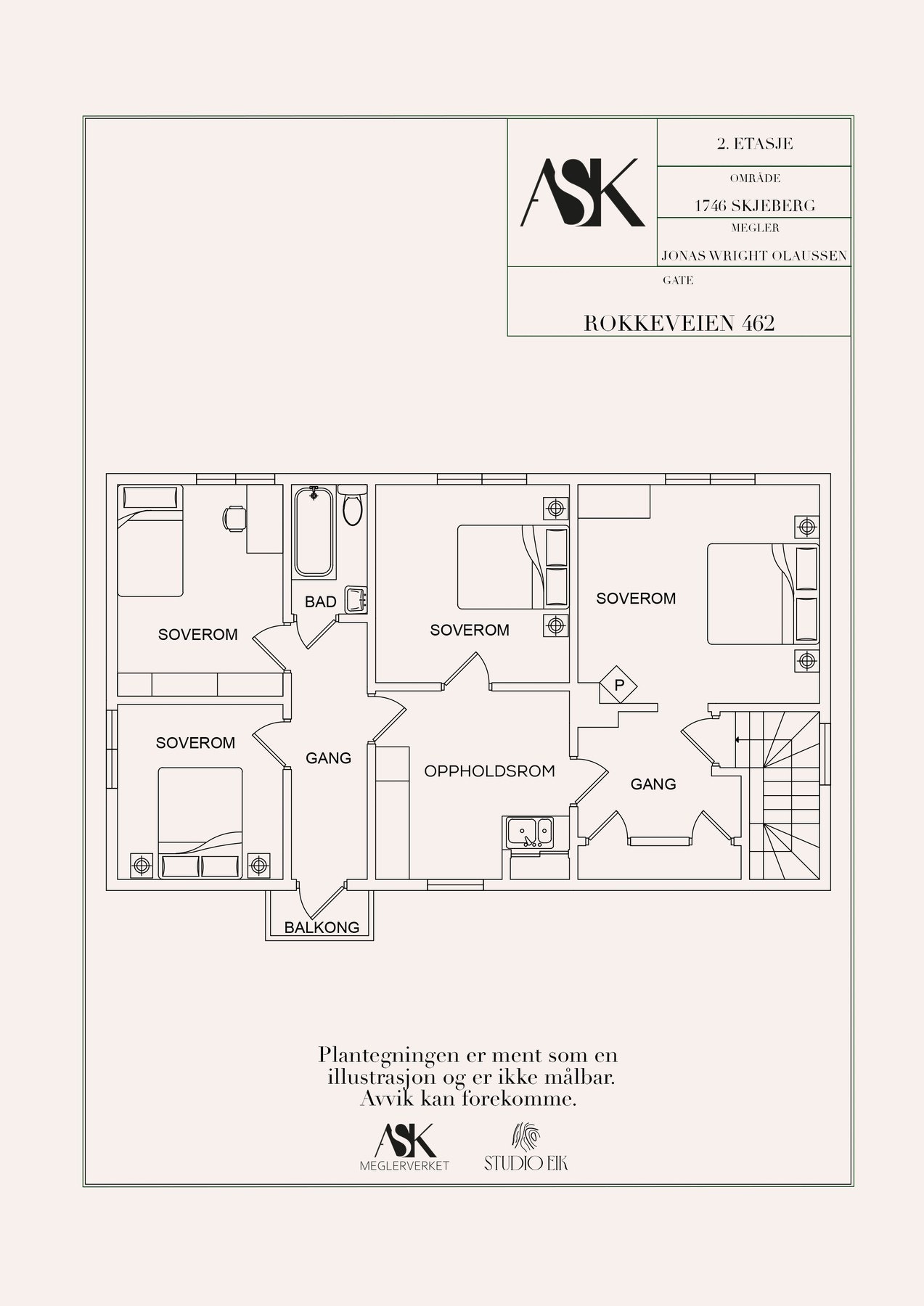 Plantegning 2. etasje. Galleribilde