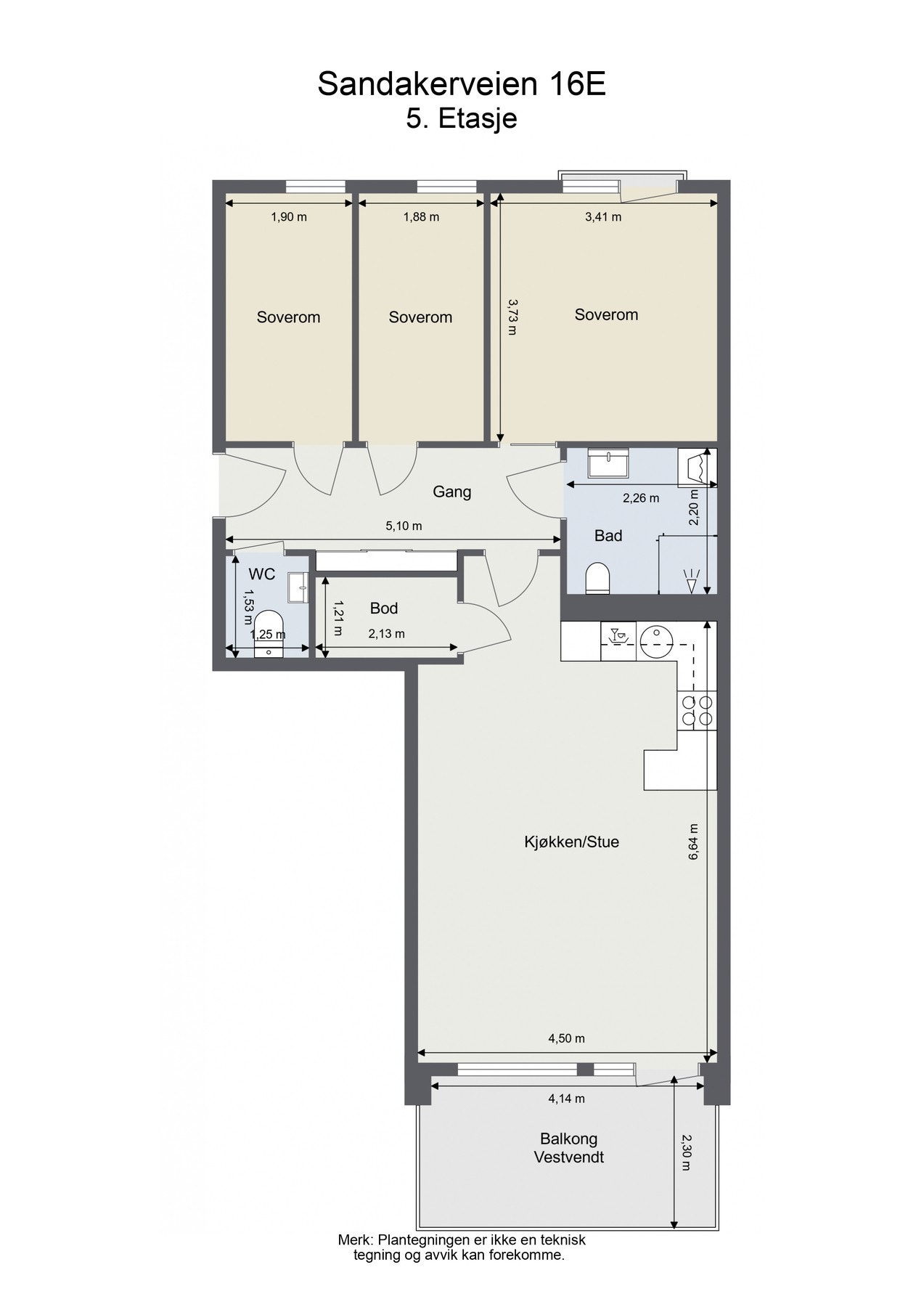 Plantegning. Skissen er kun ment som illustrasjon og er ikke målbar. Galleribilde