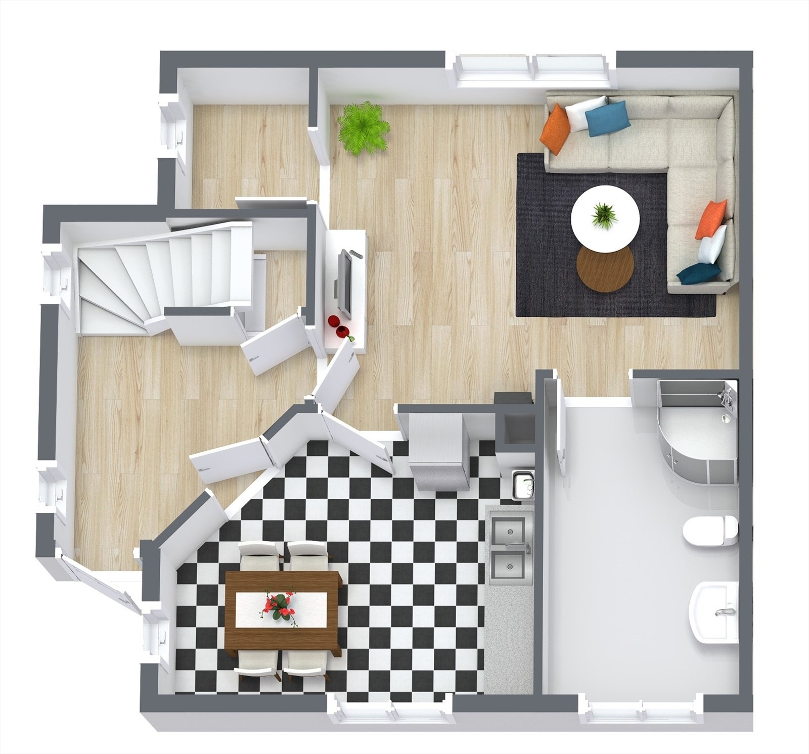 Planskisse 1. etg. Galleribilde