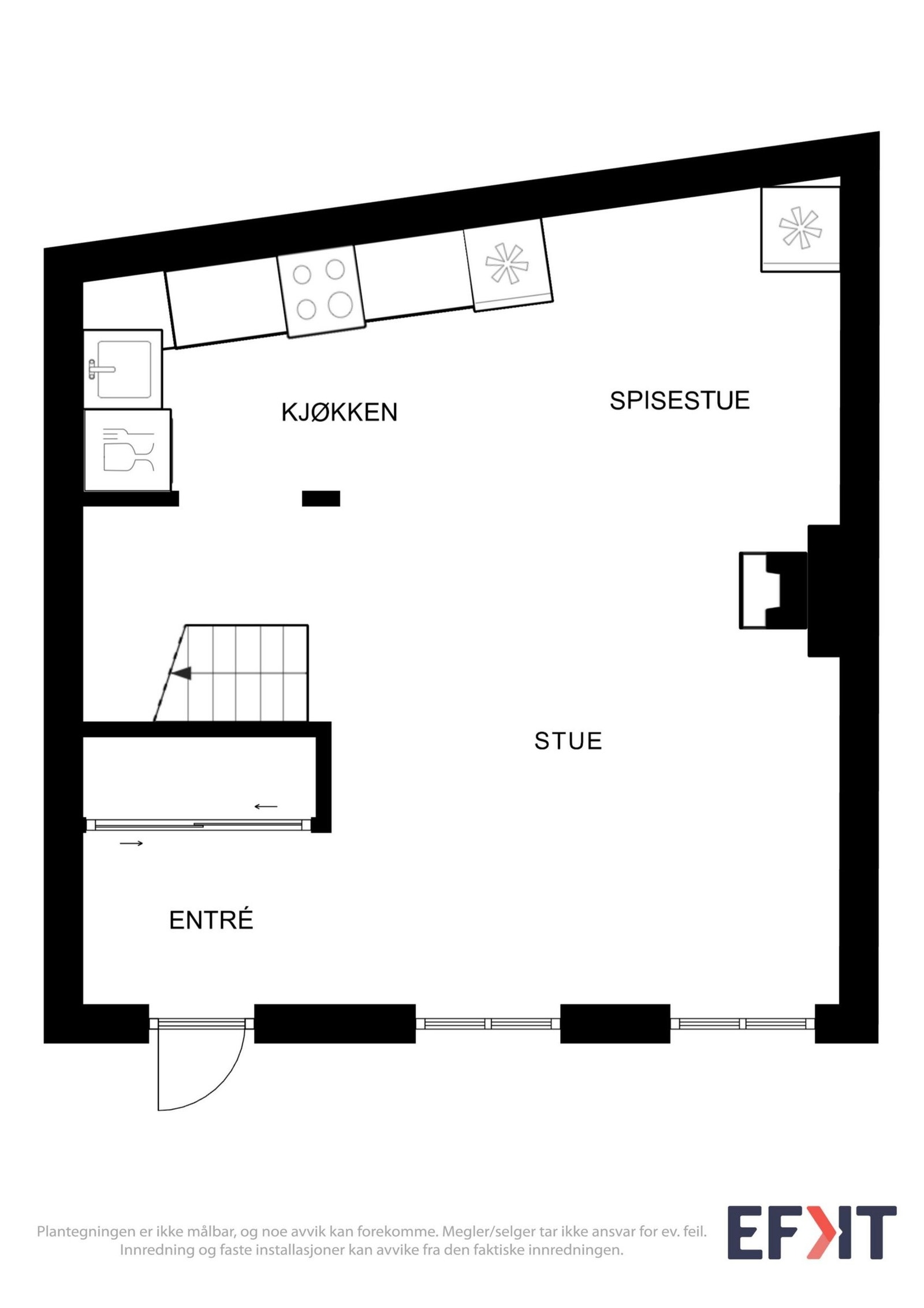 Plantegning 1. etg Galleribilde