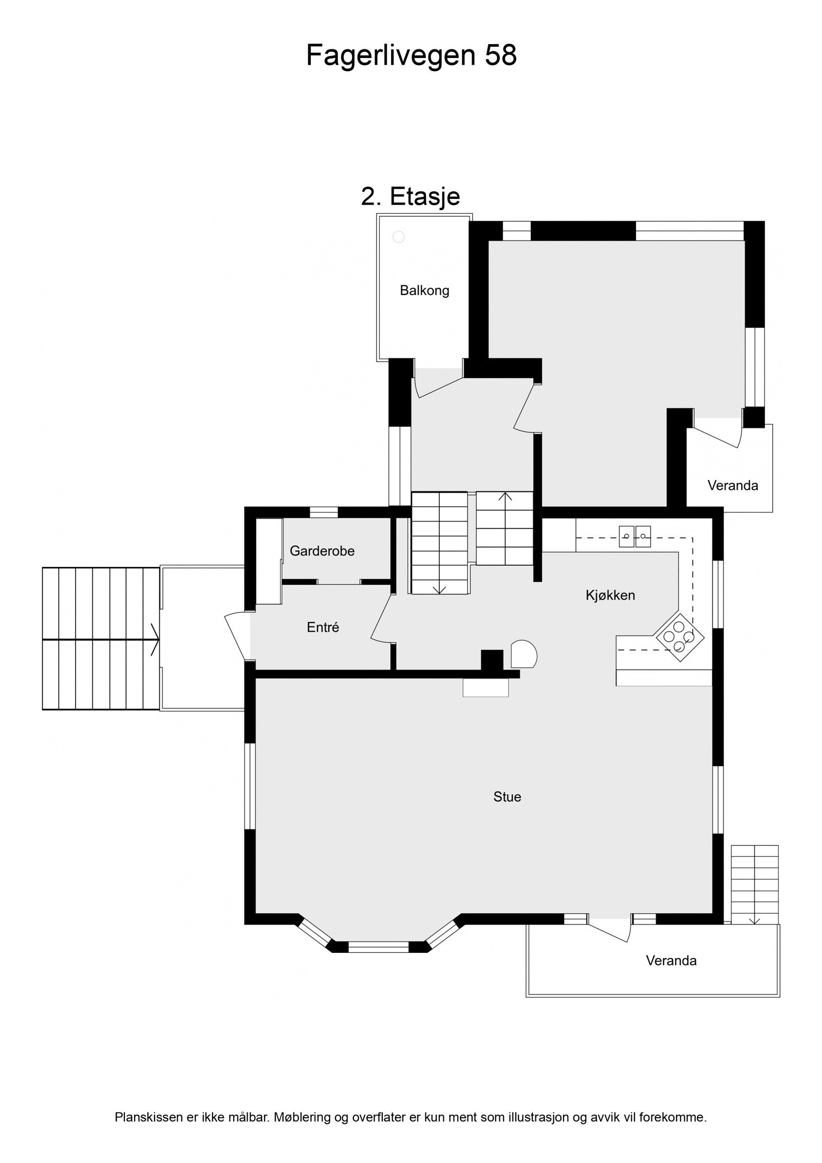 Vi starter inne i hovedetasjen. Galleribilde