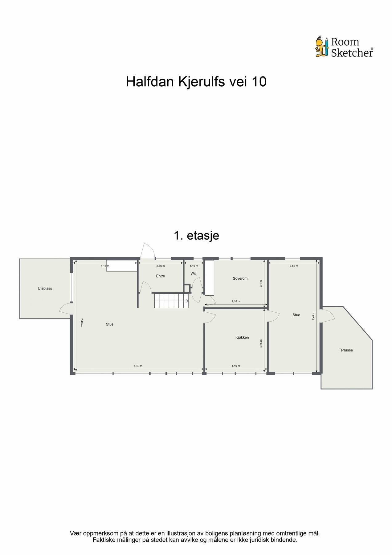 Plantegning første etasje. Galleribilde