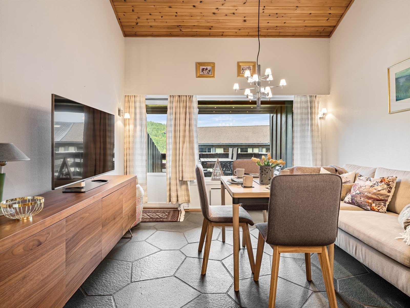 Solid skifer på gulv Galleribilde