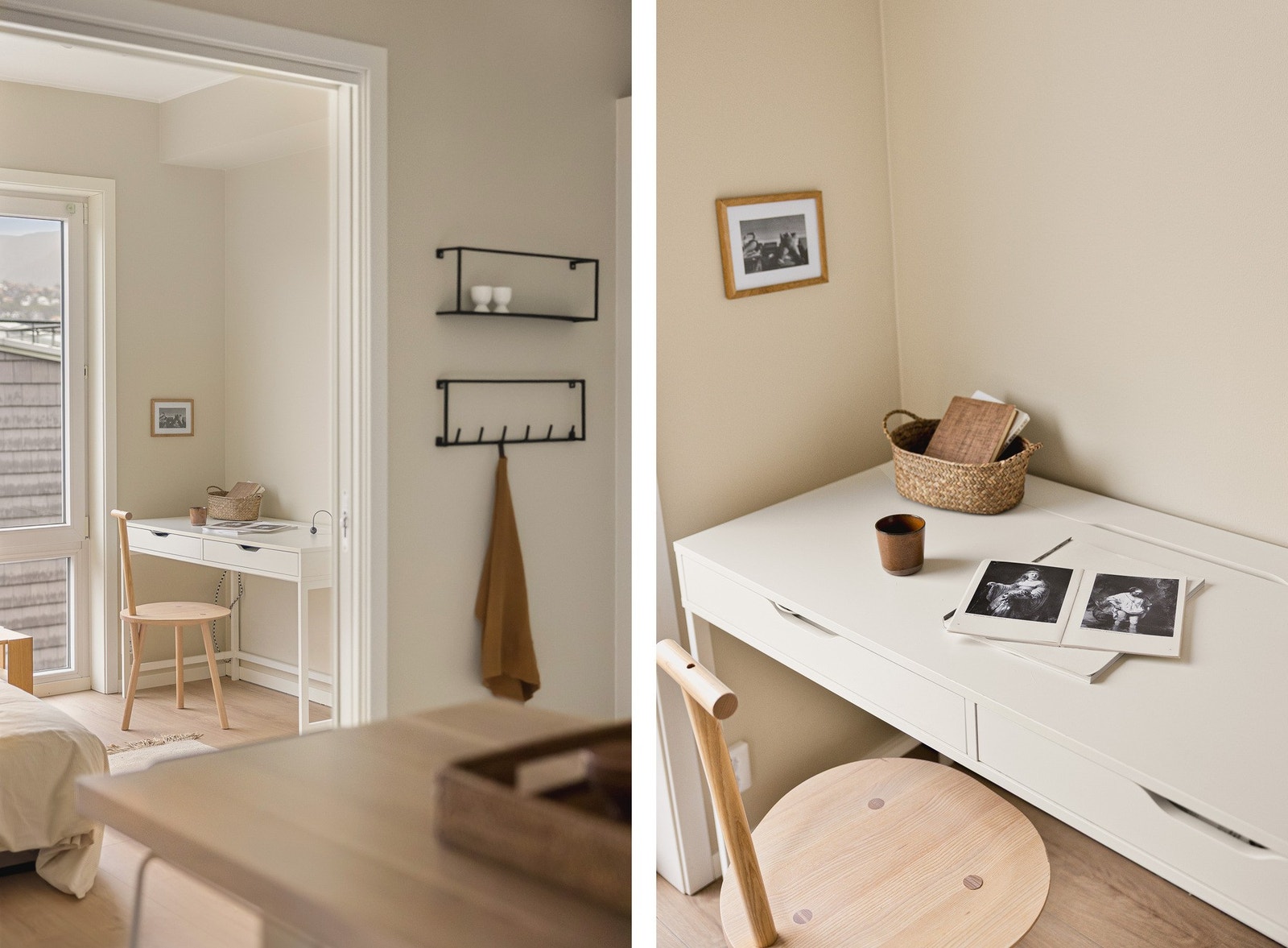 Soverommene ligger på hver sin ende av leiligheten, ene med tilkomst fra kjøkken/stue og andre fra gang. Galleribilde