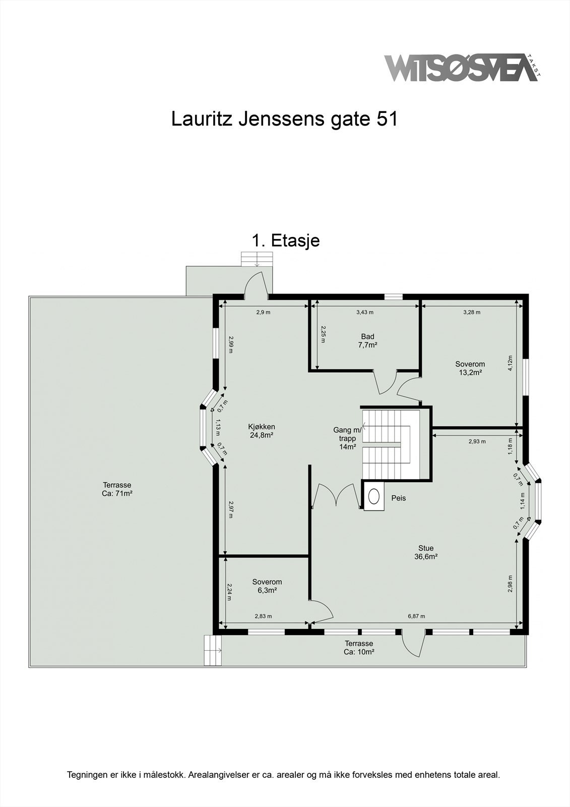Planskisse første etasje. Galleribilde