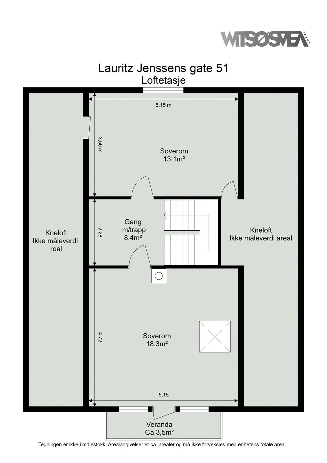 Planskissa loftsetasje. Galleribilde