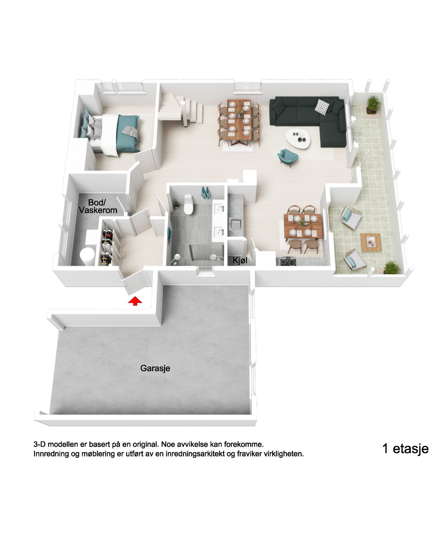 Plantegning hovedetasje Galleribilde