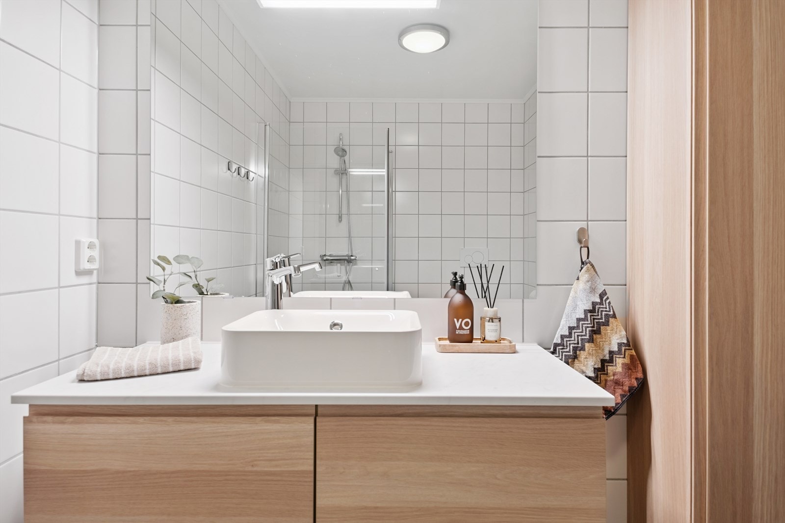 Badet har varmekabler i gulv. Galleribilde