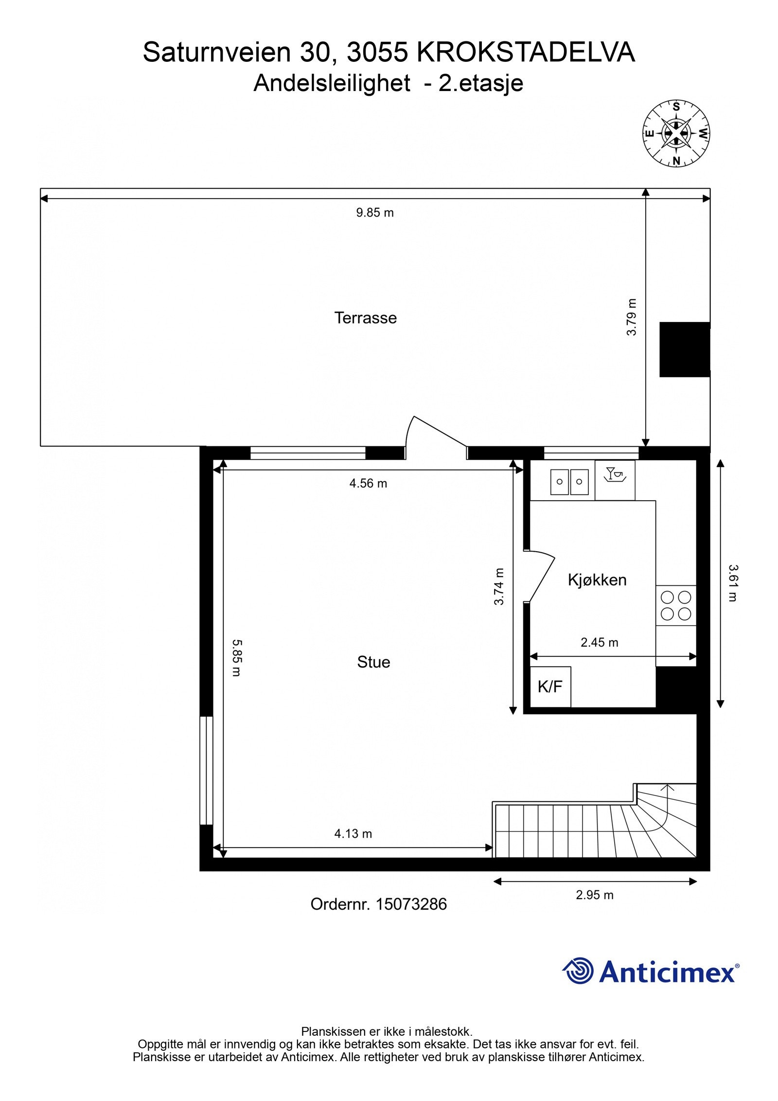 Plantegning for andre etasje. Galleribilde