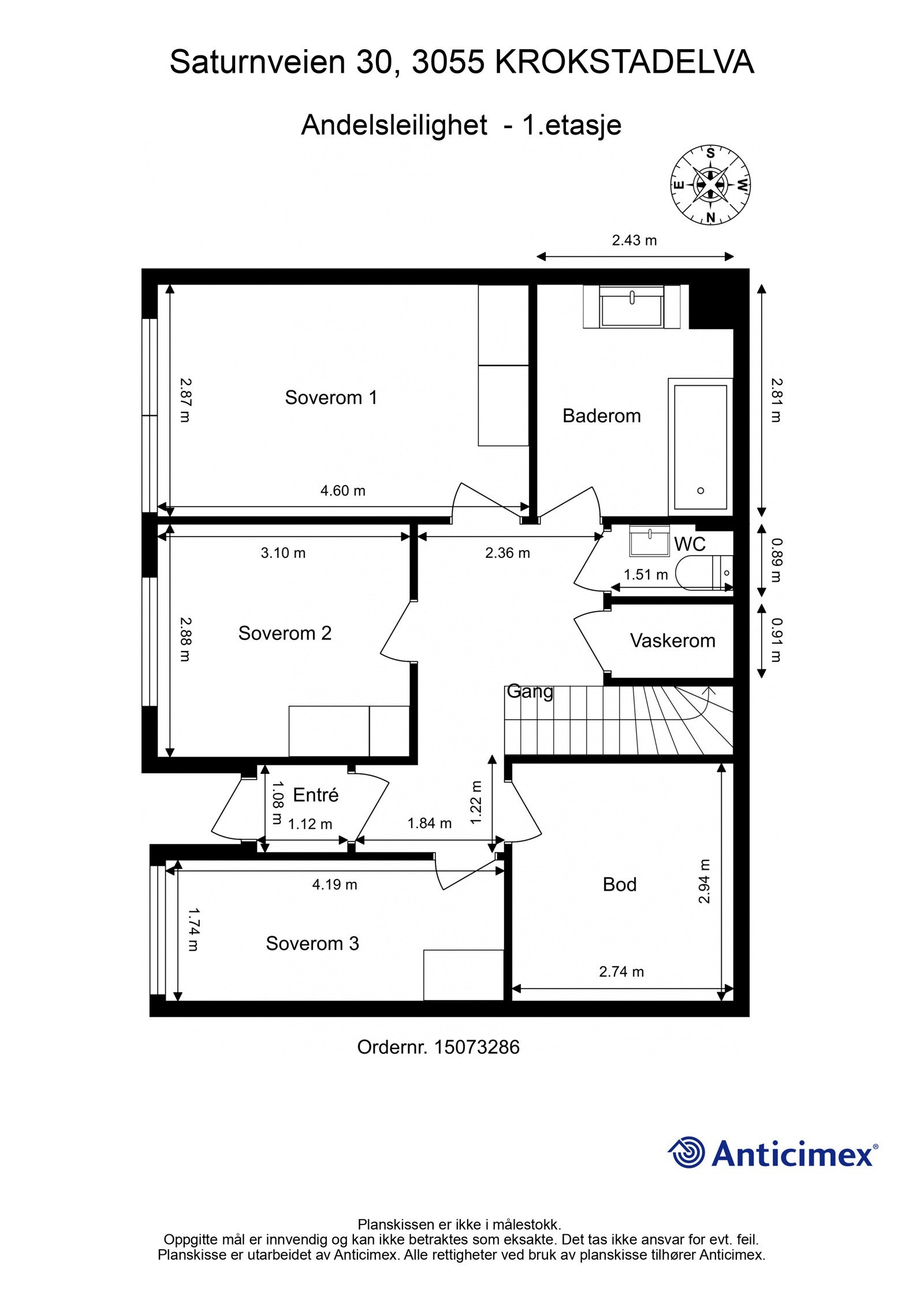 Plantegning for første etasje. Galleribilde