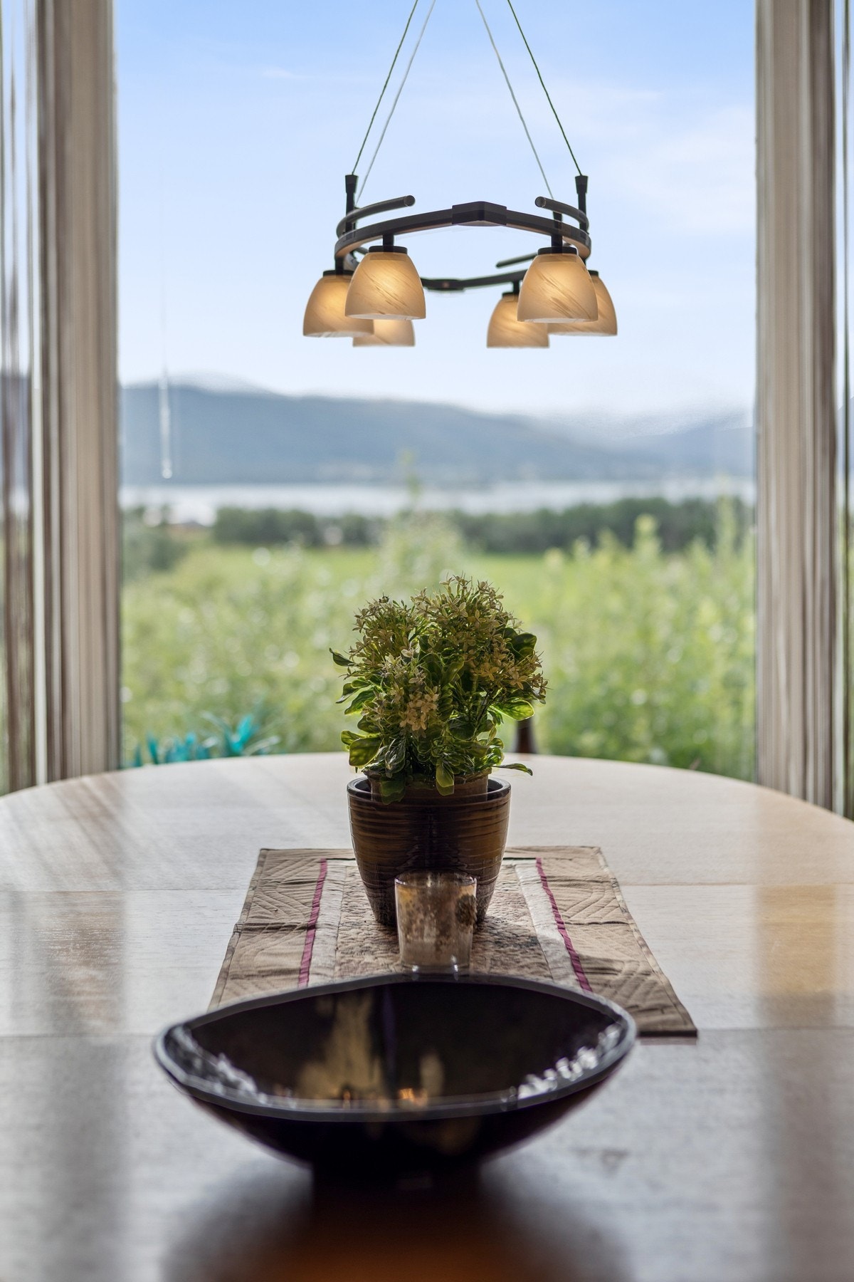 Utsikt mot hagen og nærområdet Galleribilde