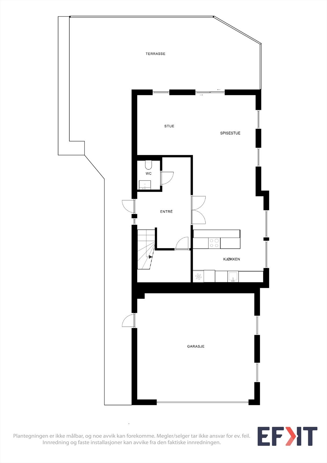 Planløsning 1. etasje Galleribilde