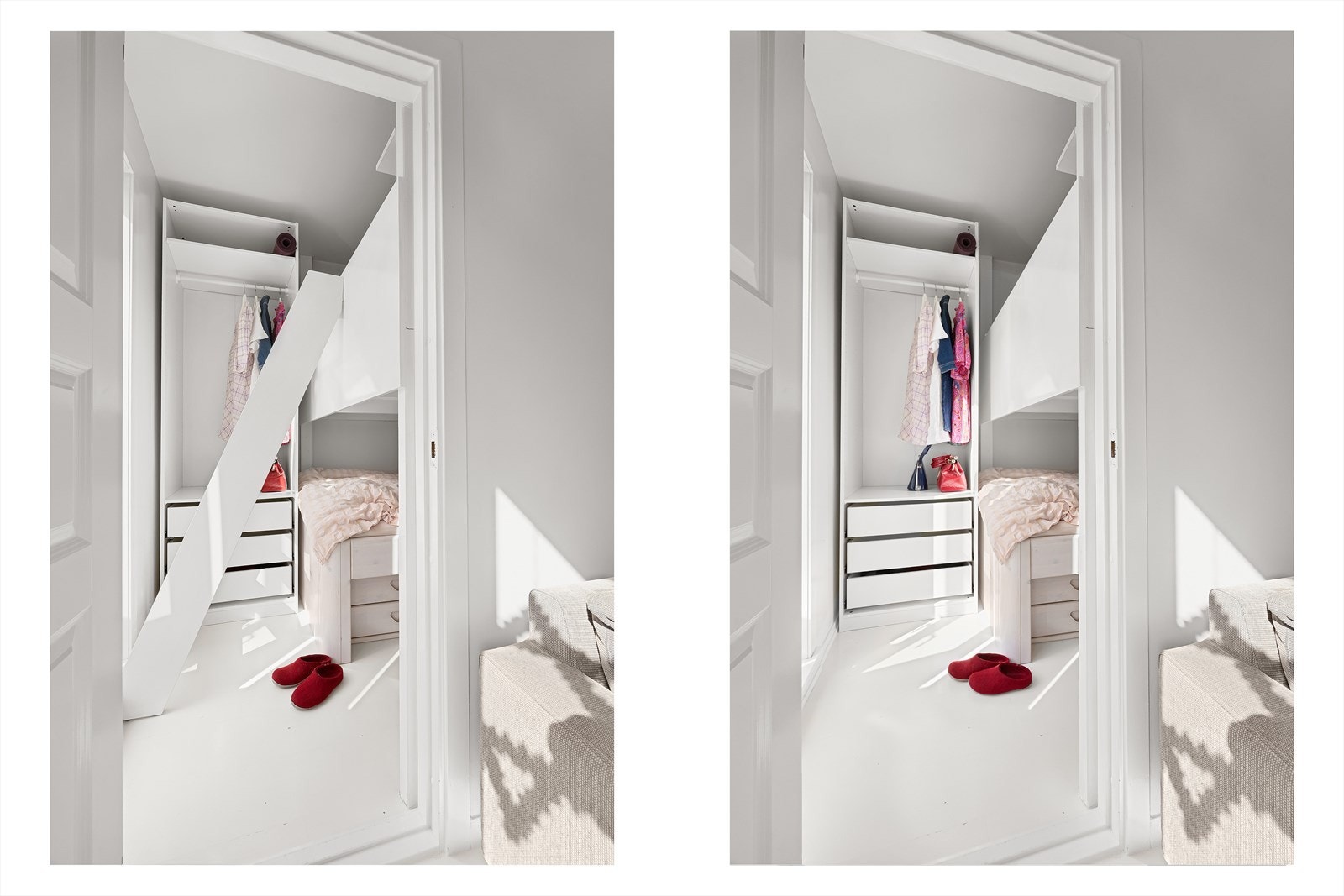 Inne på soverommet har selger laget en køyeløsning Galleribilde