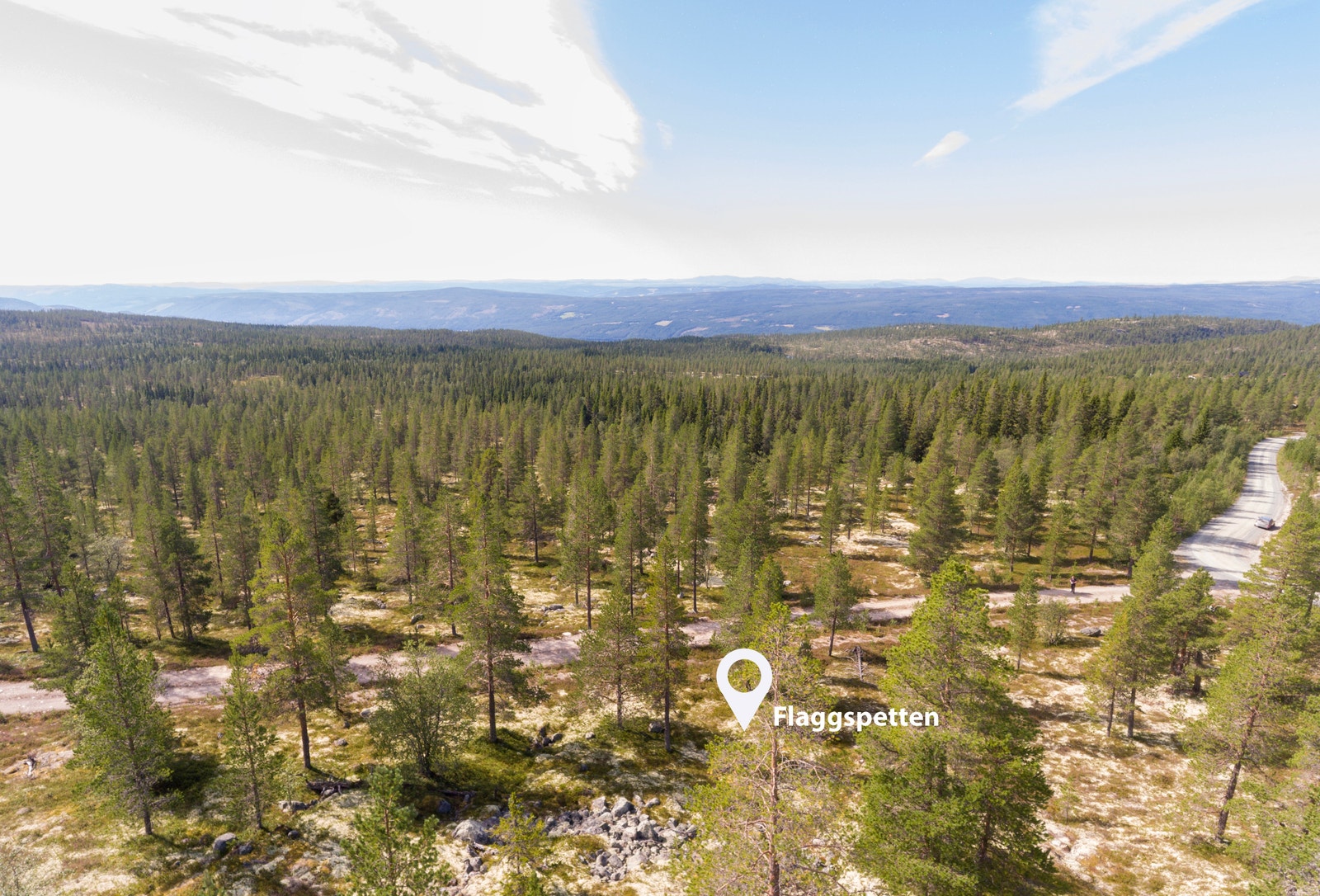 Utsikt mot sørvest fra Flaggspetten Galleribilde