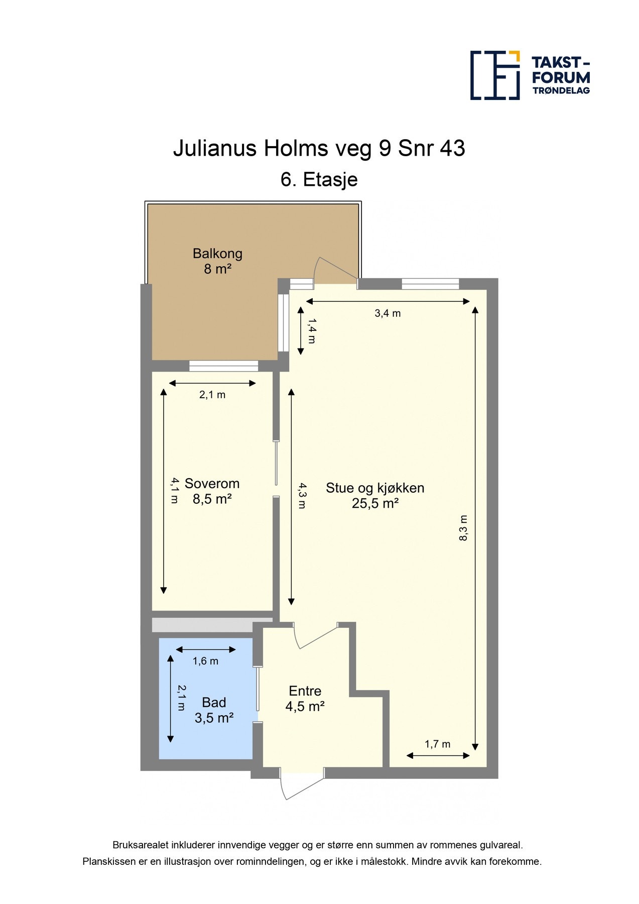 Planskisse 6.etasje Galleribilde