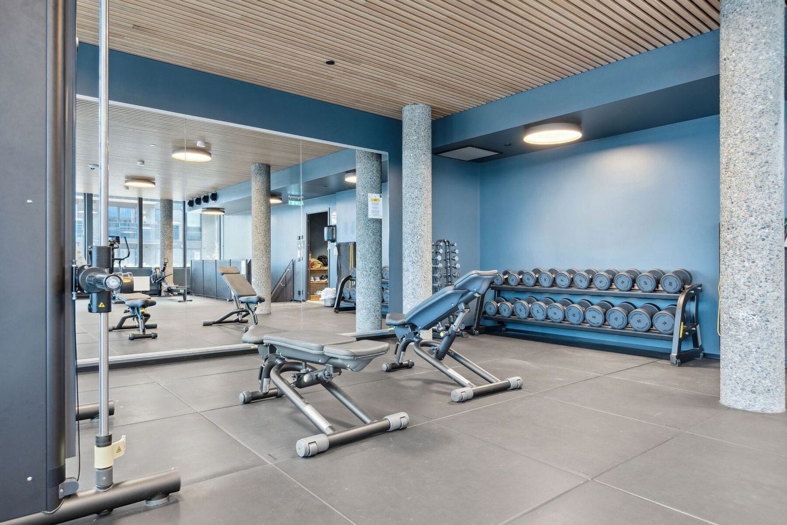 Leiligheten er en del av Ringve Pluss-konseptet, som tilbyr sjeldne fasiliteter som loungeområde, treningsrom over to etasjer, gjesterom, selskapslokale og bemannet resepsjon. Galleribilde