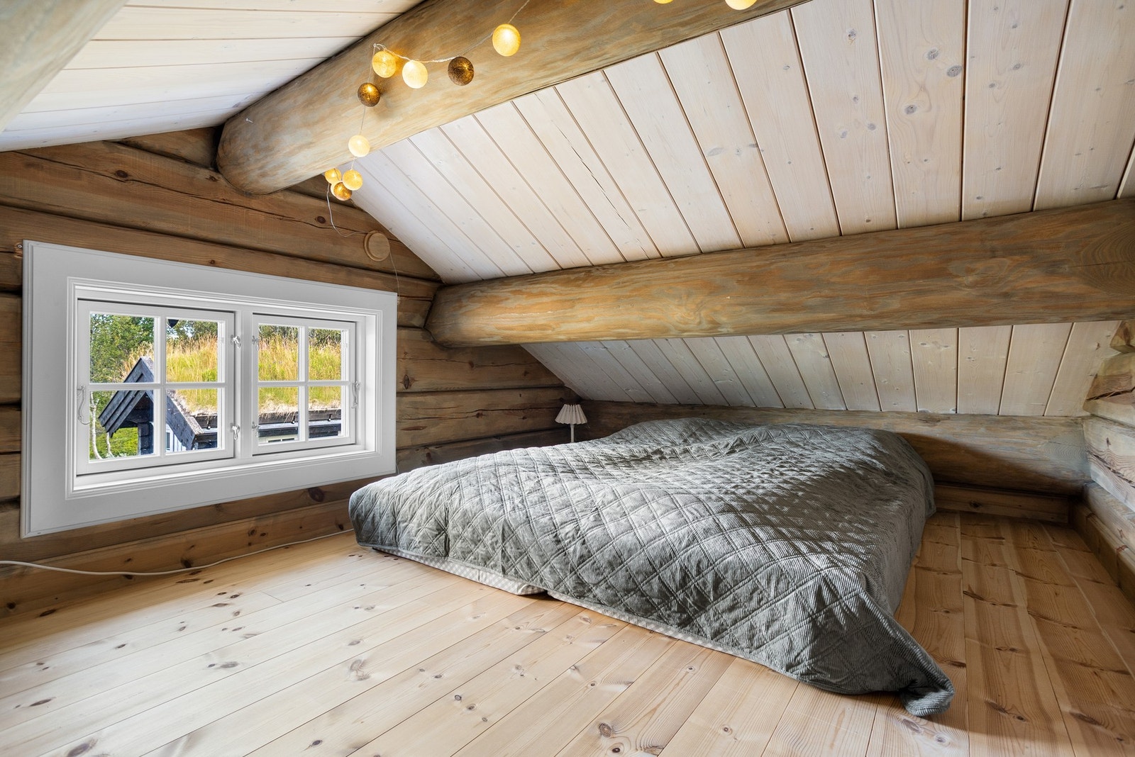 Hems i 2. etasje med ytterligere 2 sengeplasser. (Hemsen er ikke godkjent som soverom) Galleribilde