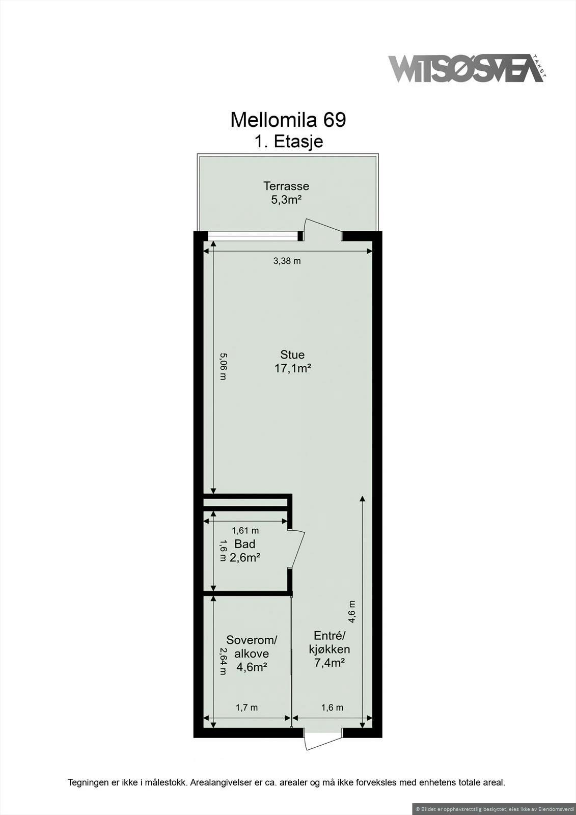 Planskisse Mellomila 69 Galleribilde