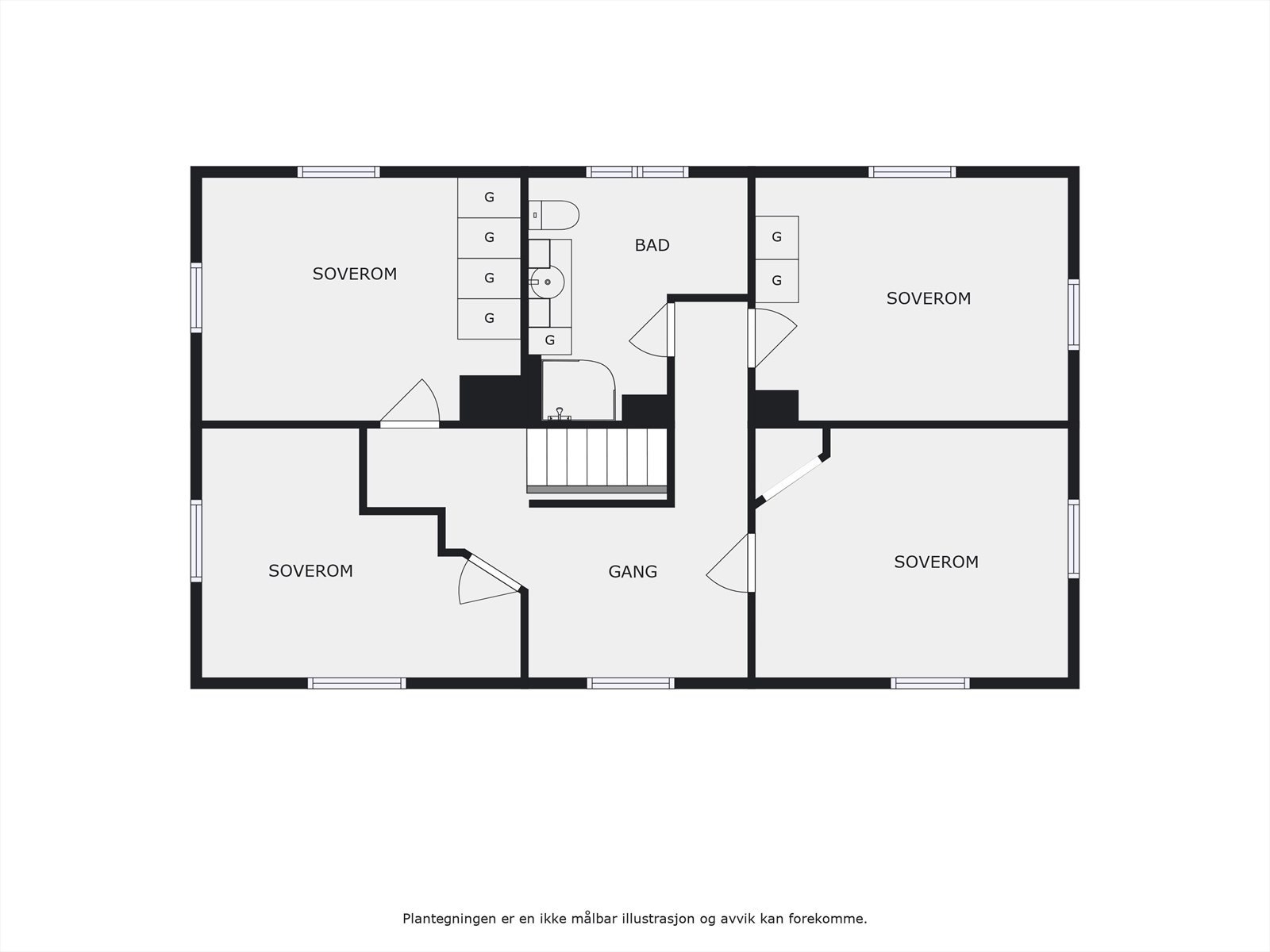 Plantegning 2. etasje. Galleribilde