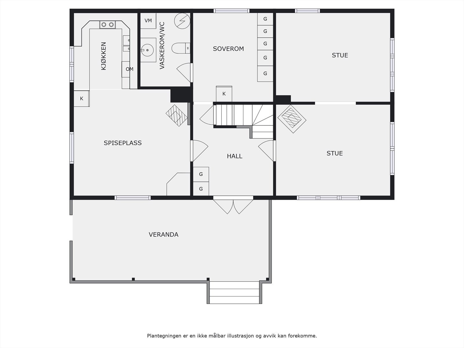 Plantegning 1. etasje. Galleribilde