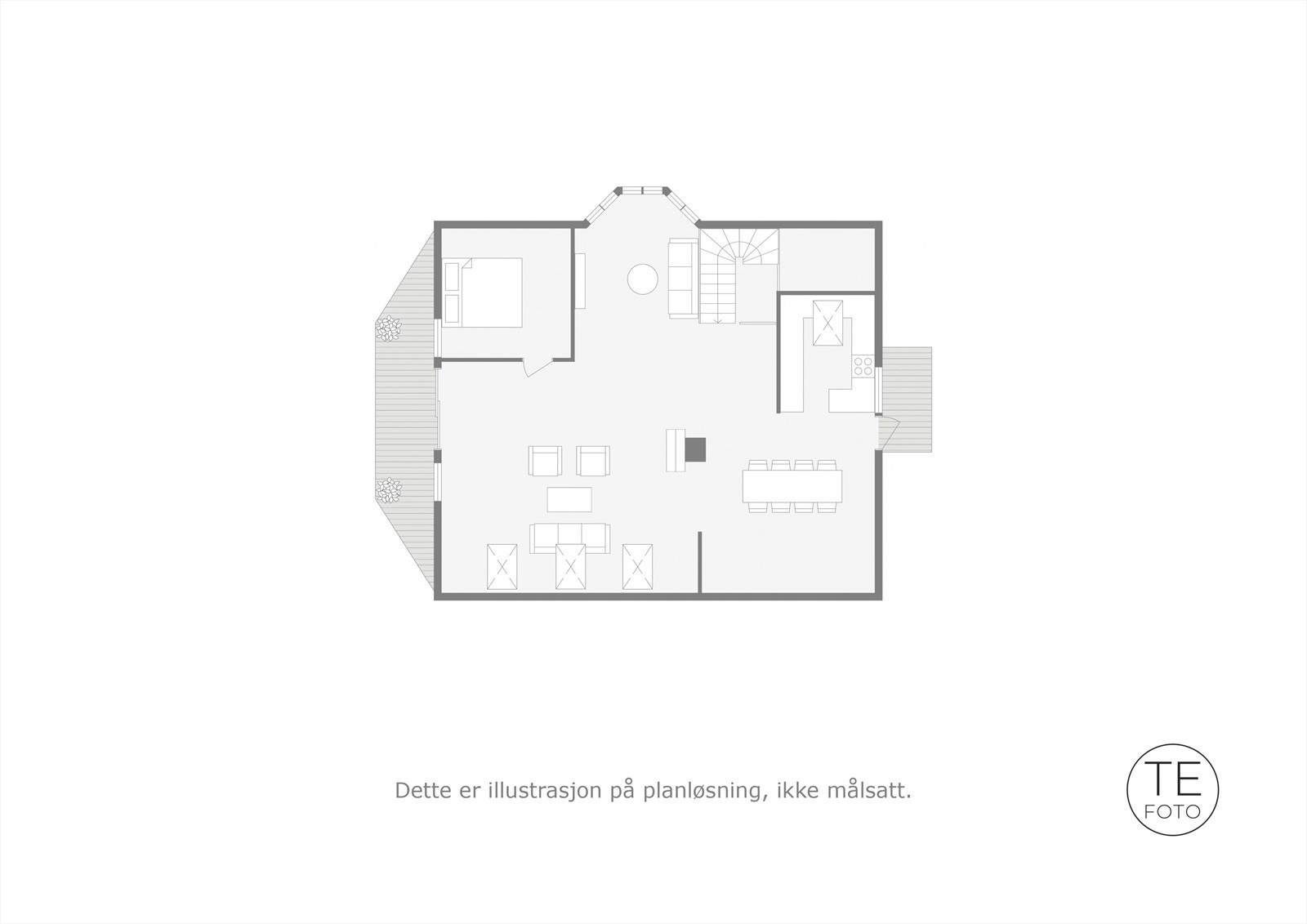 Plantegning av hovedetasjen Galleribilde